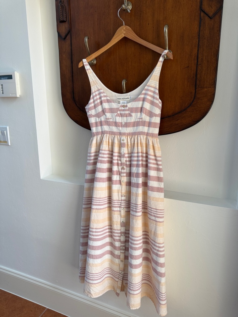 Mara Hoffman 4 Dress Blush, Cream & Peach